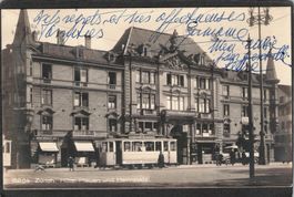 #Zürich , Hotel Pfauen , Tram , Oldtimer , gel.