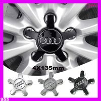 Audi 4X135mm 5 Speichen graue & Schwarz Radkappen 4F0601165N