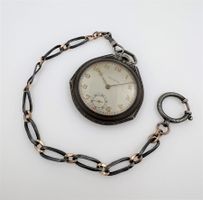 HELVETIA Jugendstil Taschenuhr 800 Silber *4934