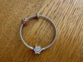 Pandora Mesh Moments mit Charms, Size 19, Box