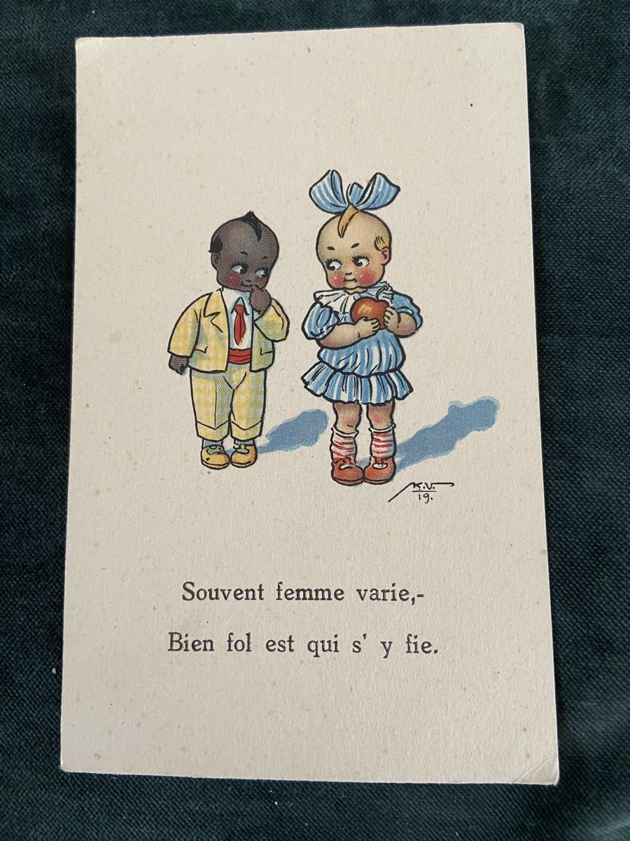 Cartes postales: Alte Ansichtskarte illustriert mit Kindern und Spruch – D'occasion à Luzern par waterfront1