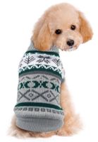 Warmer Hunde Strickpullover grau 18 cm Rückenlänge