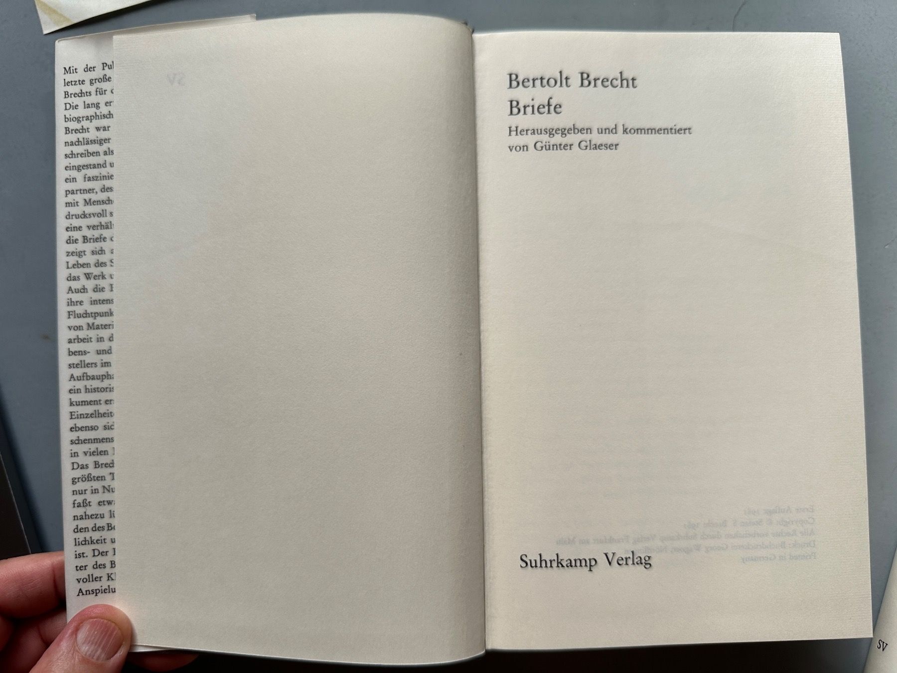 Bücher: Bertolt Brecht: Briefe 2 Bde. 1981 inkl. Faksimile-Brief – Gebraucht aus Zürich von allp 3