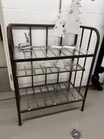 Retro Eisen - Regal mit Glas Tablare - Vintage Look! Top!