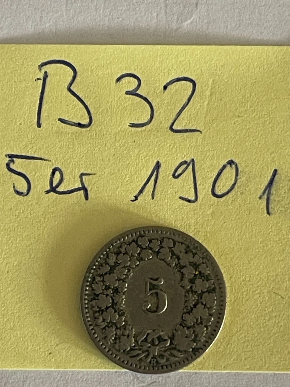 Tutti le monete: 5 Rappen - Schweiz - 1901 – Usato da Niederwil AG venduto da dahu75