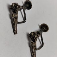 silver silver Clips d’oreilles Vintage Filigrane #A2