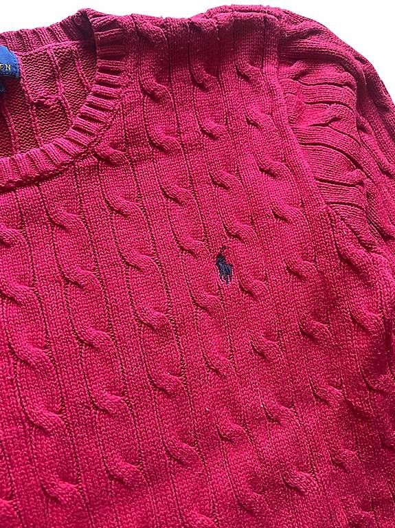 Ralph Lauren Maglioni & Felpe: Roter Ralph Lauren Cable Knit Sweater – Usato da Erstfeld venduto da RewearKollektiv 1