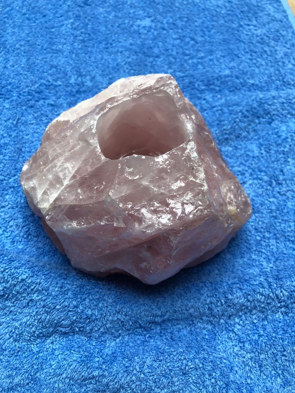 Mineralien & Heilsteine: Rosenquarz Windlicht, Madagaskar  **NEU** – Neu (gemäss Beschreibung) aus Siebnen von Trans-Am 3