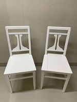 2 sehr schöne Vintage Holzstühle, Stuhl weiss