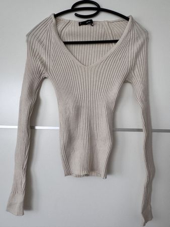 2x Mango Strickpullover XS, Olivgrün, Beige