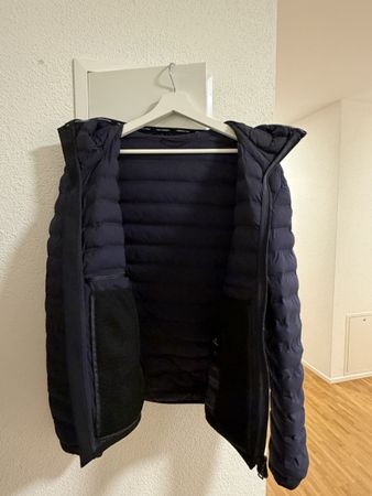 Daunenjacke Peuterey blau mit Kapuze 