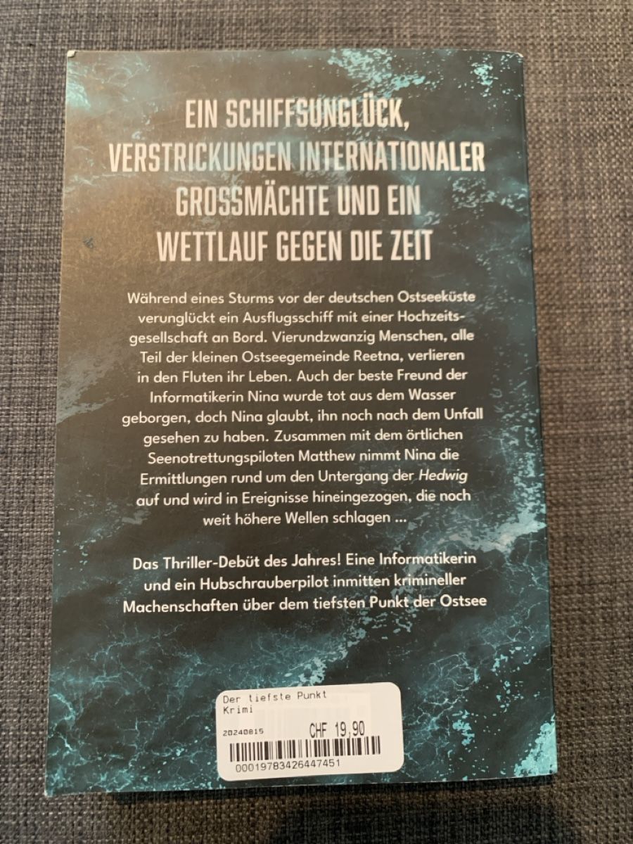 Libri: Der tiefste Punkt - Judith Gridl – Usato da Worb venduto da vivia_ne 1