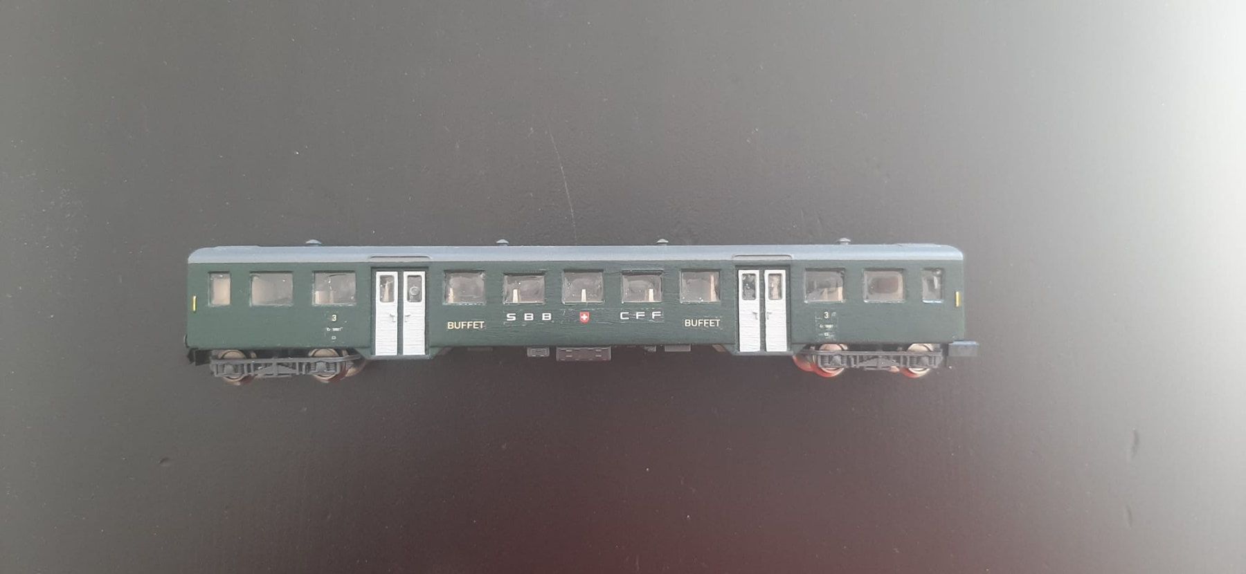 Modellini di ferrovie: Voiture légère prototype 3ème classe/buffet – Usato da Colombier NE venduto da Couscous12