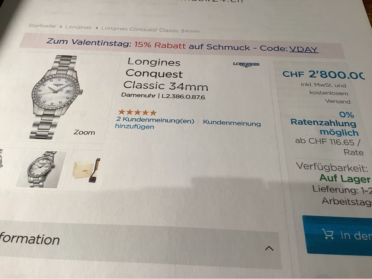 Longines Orologi: Damenuhr Longines – Usato da Buch SH venduto da bri_hpp2 1