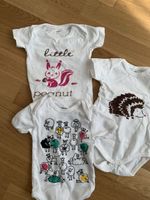 3er Set kurzarm Baby Bodys Grösse 62/68 mit Tiermotiven
