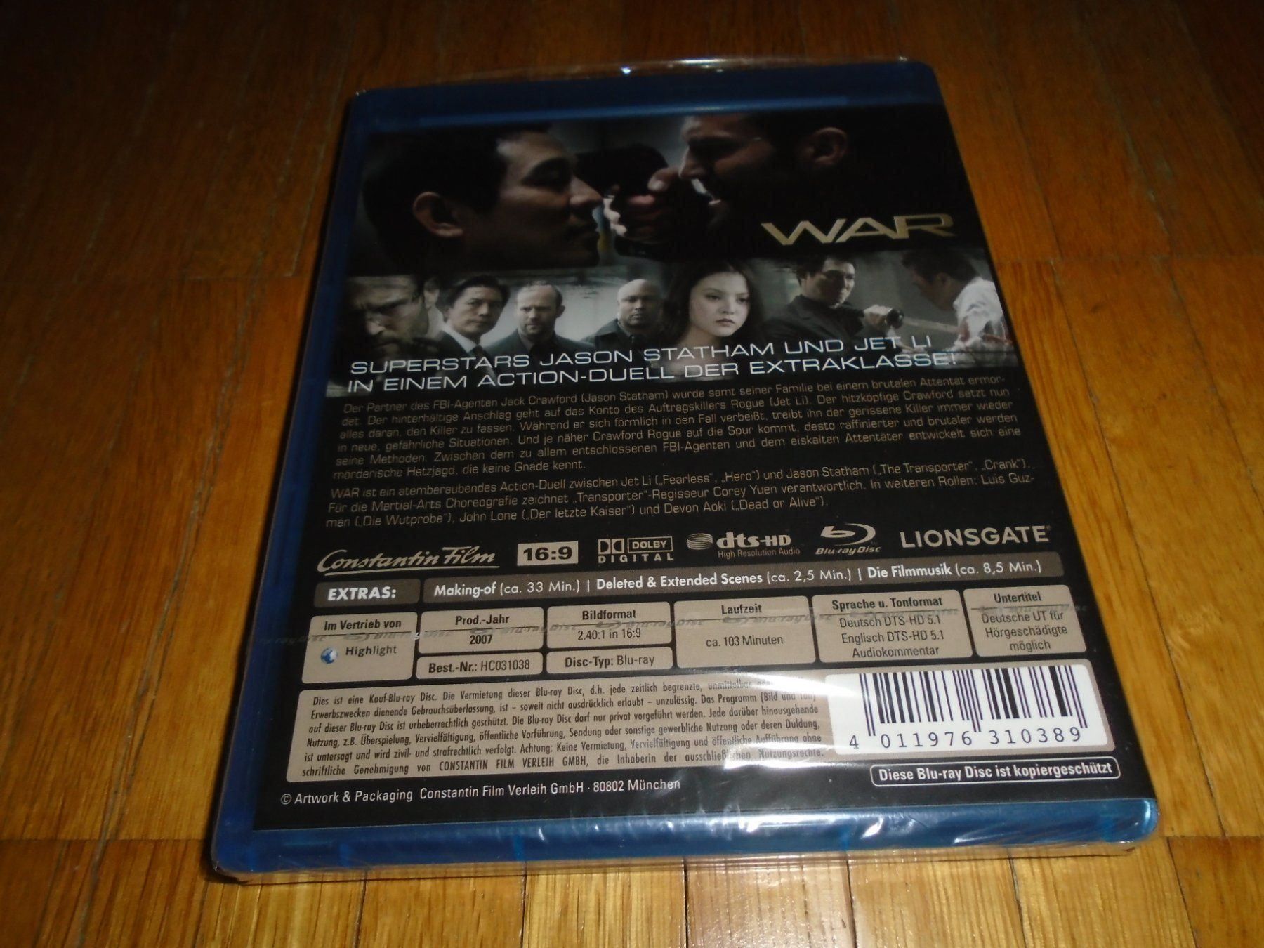 Tous les DVDs: War - BLU-RAY - Jet Li - UNCUT – Neuf avec emballage d'origine à Basel par havsok 1