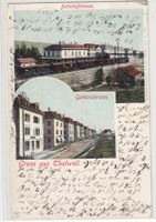 Ak Gruss Aus Thalweil Bahnhofstr.Und Gotthardstr. ZH 1901