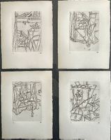ALBERTO GIACOMETTI (1901 - 1966) - 4 *seltene* Radierungen!