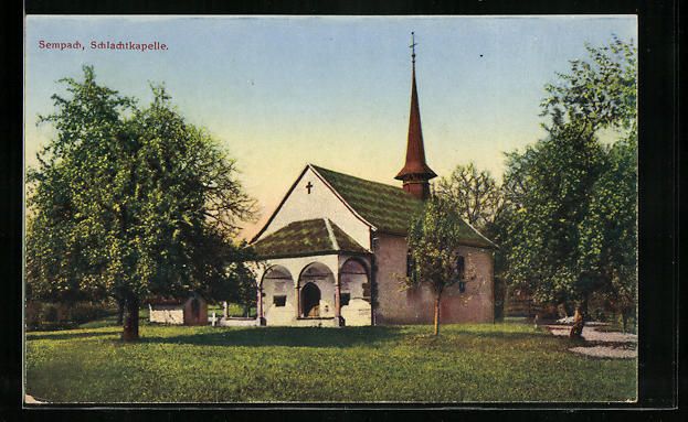 Ansichtskarten: AK Sempach, Schlachtkapelle – Gebraucht aus Berlin von bartko-reher