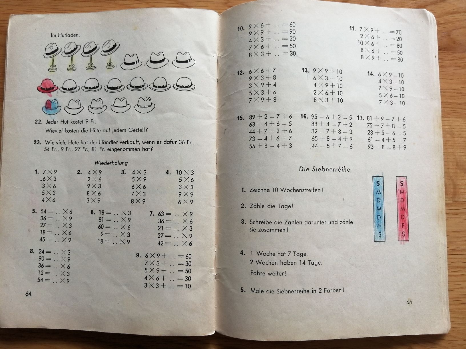 Bücher: Altes Rechenbuch Primarschule Kanton Luzern 2. Sj. – Gebraucht aus Honau von holunder3 5