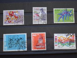 6 Sondermarken mit Zuschlag . Alle ET Stempel   B2907E