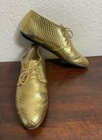 Made in Italy Schnürer Schuhe Leder gold Grösse 38