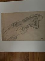 Liegender Akt  Signiert Degas