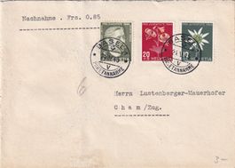 Nachn.Brief von BASEL 1 mit Pro Juventute 1944
