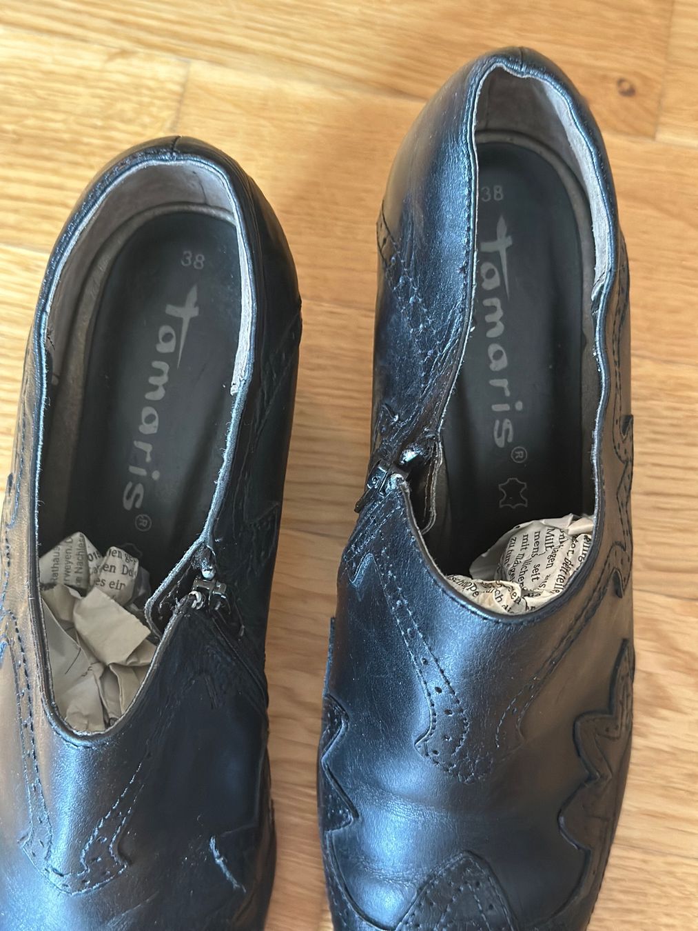 Tamaris Damenschuhe: Damen Halbschuh Tamaris 38 schwarz – Gebraucht aus Rothenburg von wer_g9fd 3