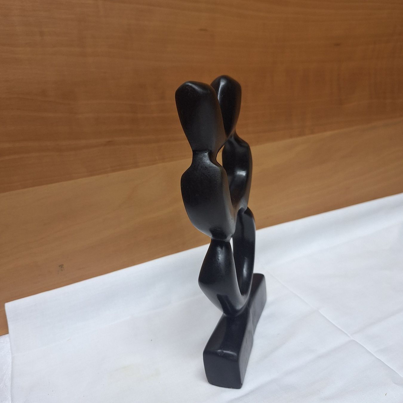 Skulpturen & Statuen: Vintage, kunstvolle Figur Holz, 2 Liebenden oder Eule – Gebraucht aus Winterthur von Goldpipau 3