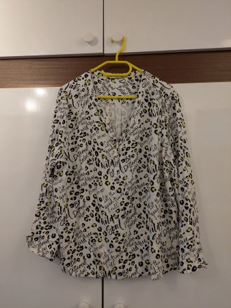 Cecil Bluse gemustert, Weiss Schwarz, Grösse XXL, wie neu
