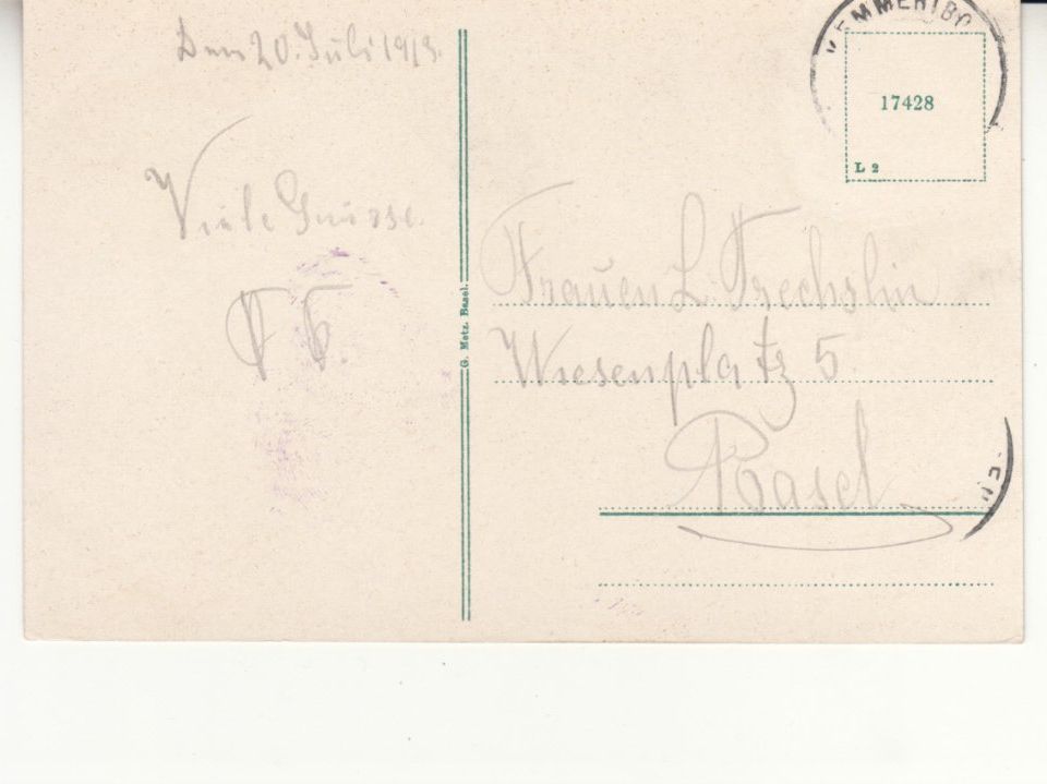 Ansichtskarten: Kemmeriboden-Bad 1913 – Gebraucht aus Bürglen TG von StampGraf 1