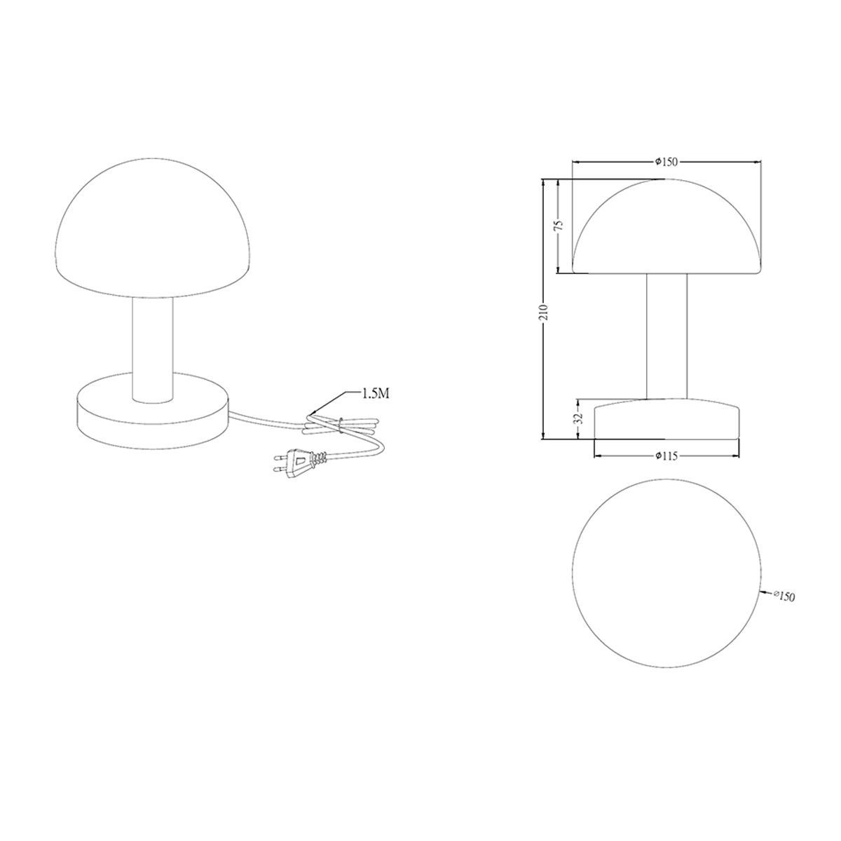 Lampade: Tischleuchte, Glasschirm, 21 cm Höhe – Nuovo (secondo la descrizione) da Kreuzlingen venduto da Smart-Light 4