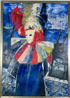 Heinzmann – Acryl auf Leinwand „Carneval in Venedig“, 72×100