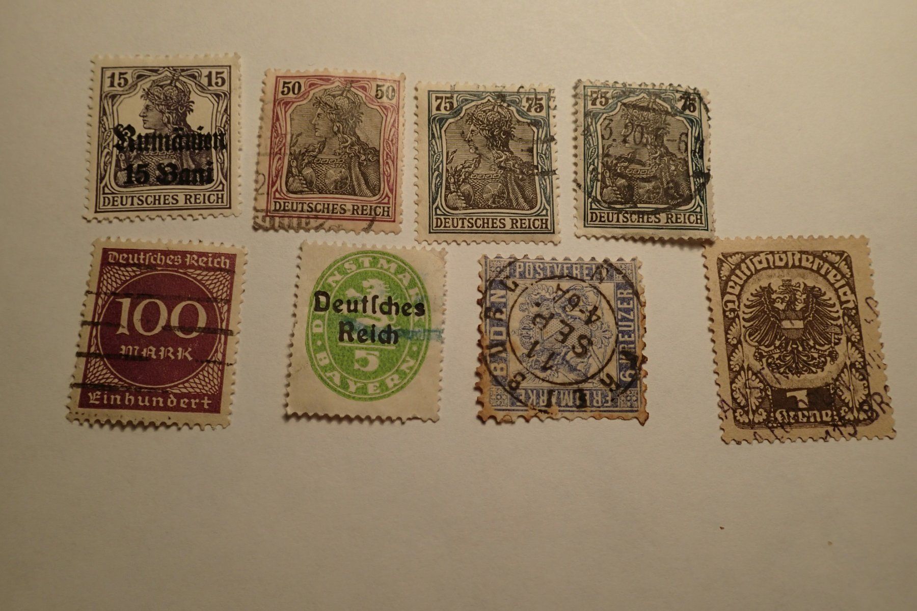 Tous les timbres: 8 Briefmarken deutsche Reich – D'occasion à Allschwil par Salus17