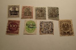 8 Briefmarken deutsche Reich