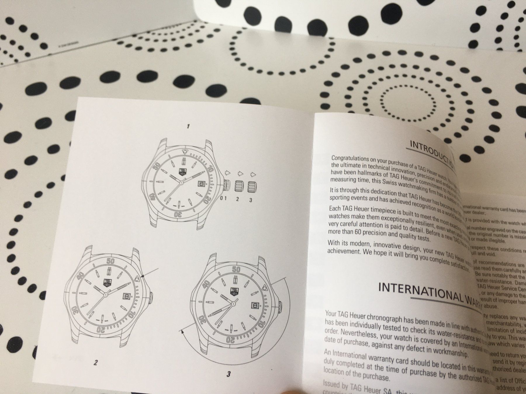 Documenti: TAG HEUER ORIGINAL - OPERATING INSTRUCTIONS - BOOKLET !!! – Usato da Epalinges venduto da dream-watch 2