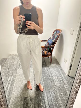 Summer Cotton Trousers White Size S