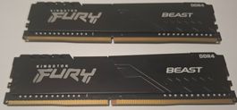 Lot de 2 barrettes RAM Kingston Fury Beast DDR4 2X8 Go