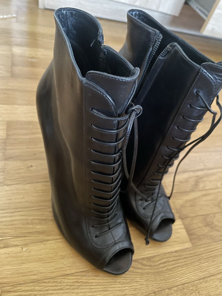 Damenschuhe: Tom Ford Leather Open Toe Ankle Boots, Size 39, Black 50 – Neu (gemäss Beschreibung) aus Dietikon von val_7c5x 2