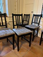 6x Stühle Schwarz inkl. Sitzkissen (4x gut, 2x defekt)