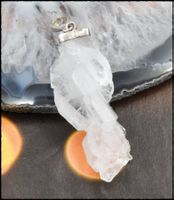 ♛ Bergkristall Anhänger 925 Silber