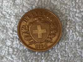 2 centimes/Rappen 1934