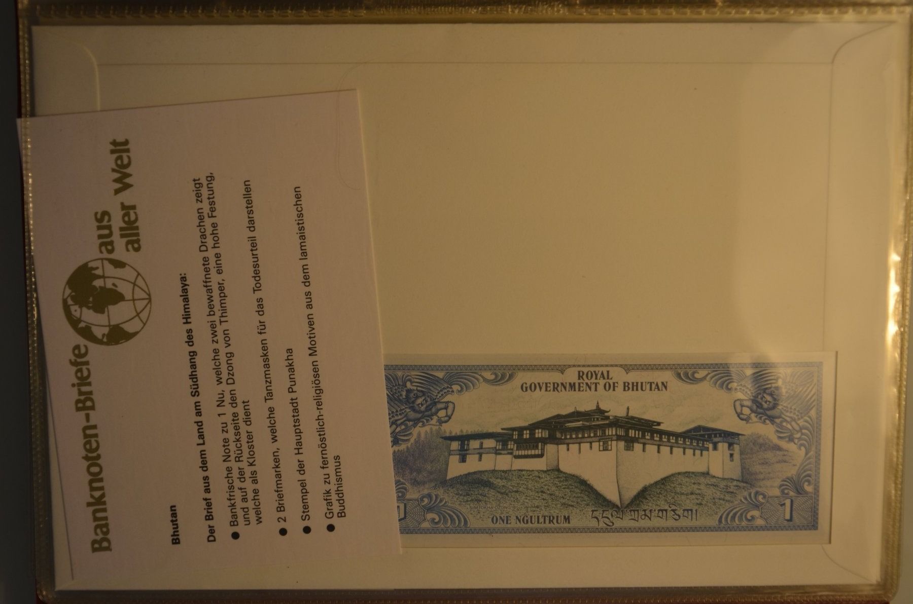 Banconote: Banknotenbrief Bhutan 1985 – Nuovo (secondo la descrizione) da Wetzikon ZH venduto da bausie 1