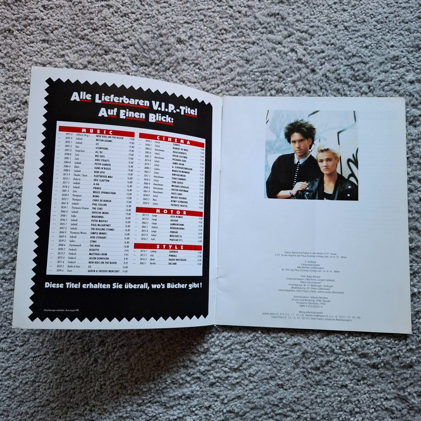 Libri: V.I.P. Paperback Music ROXETTE Softcover – Usato da Hombrechtikon venduto da Tinea82 1