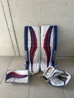 Vaughn Eishockey Torwartset weiss blau rot gebrauchter Zusta