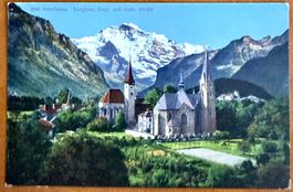 AK: Interlaken - Engl. und Kath. Kirche