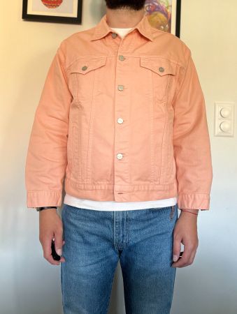 Veste en jean Carhartt couleur corail taille S neuf
