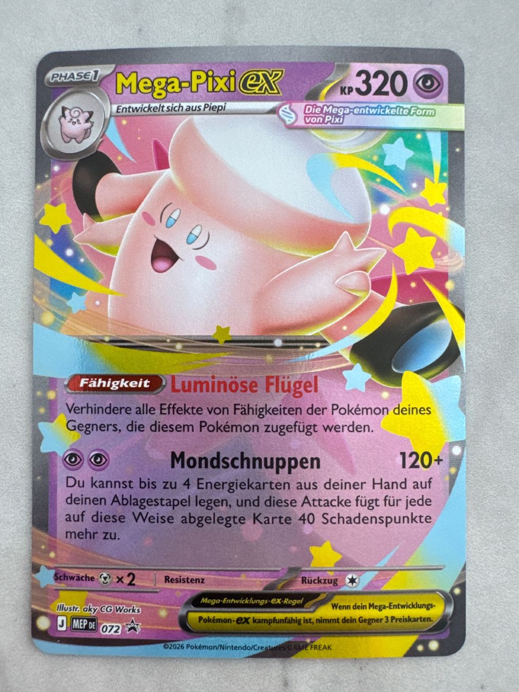 Pokémon Carte collezionabili: Mega Pixi ex MEP072 DE - Promo – Nuovo (secondo la descrizione) da Wil SG venduto da Prof.Eich
