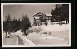 Silvaplana, Hotel Waldheim mit Strasse i